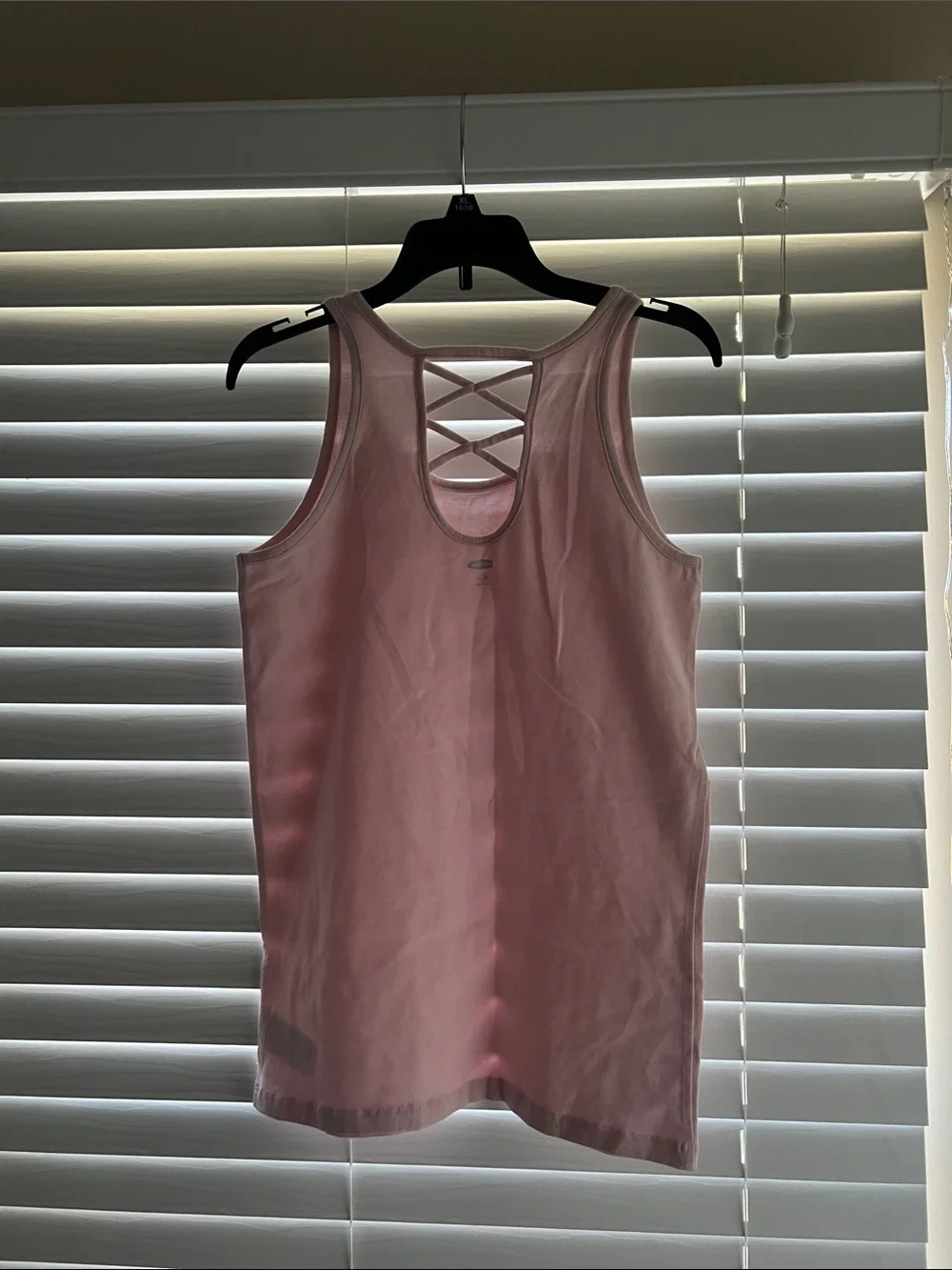 Old Navy Light Pink Crisscross Back Tank Size XXL
